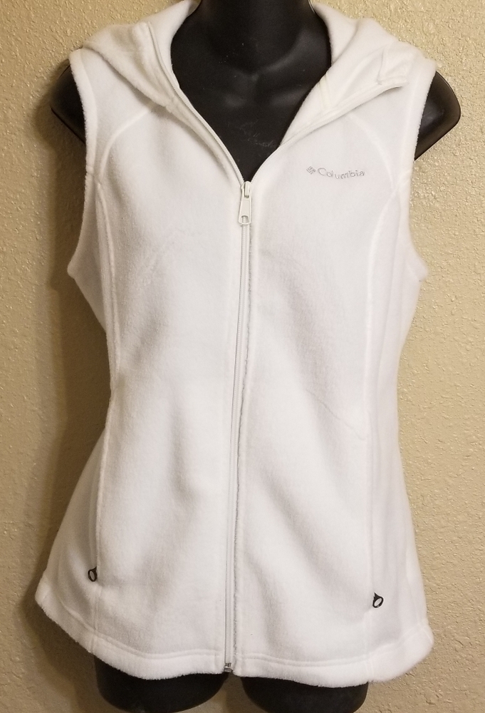 Hooded columbia fleece vest